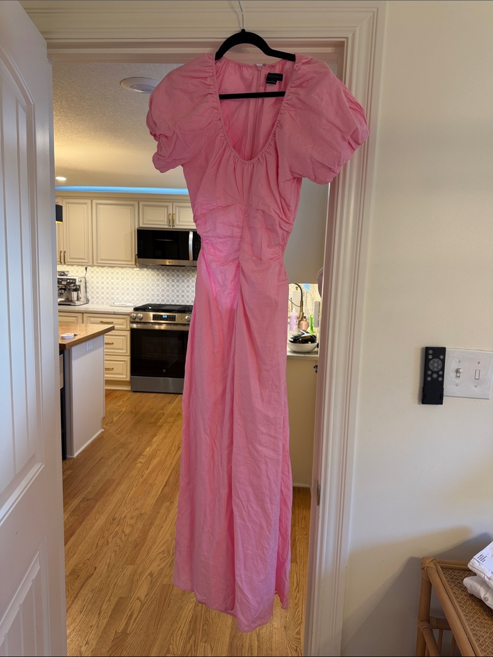 Sanctuary Pink Puff-Sleeve Maxi Dress